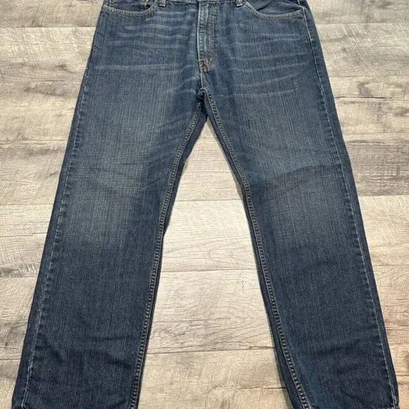 Levis Denim Jeans Mens 40x31 Blue 505 Straight Relaxed Classic Cowboy Western