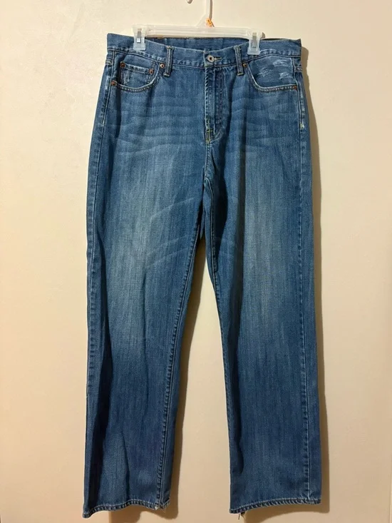 Lucky Brand Classic Men’s Blue Denim Jeans Casual Straight Fit 36x33