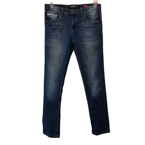 Ecko Unltd Mens Size 32 x 29.5  Medium Wash Faded Pockets Skinny Denim Jeans