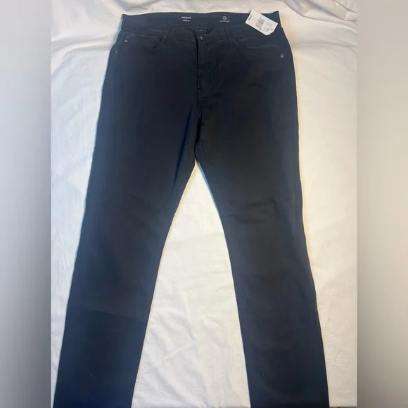 NWT AG Adriano Goldschmied The Graduate Tailored Leg Black Pants Men's 33x33