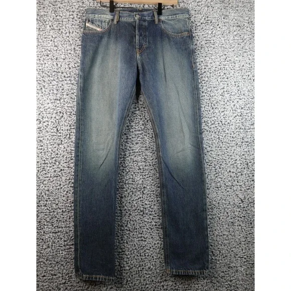 Diesel‎ Library 1995 09C04 W33 L32 Slimt Straight Fit Mens Jeans Blue Sand