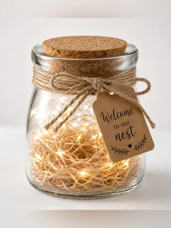 9 Mini Glass Favor Jars w Cork Lids Wedding Baby Shower DIY Crafts 3”