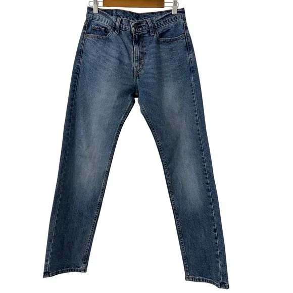Levi 505 Denim‎ Jeans Mens W30 L31 Blue Wash Straight Leg Casual Minimalist