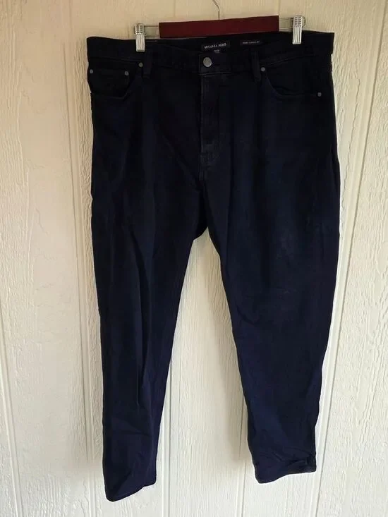 Michael Kors Men's Dark Navy Slim Straight Jeans, Size 38 70.00