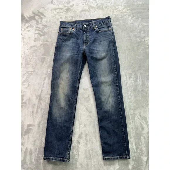 Levis 511 Slim Fit Jeans Mens Sz 30x30 Blue Distressed Denim Guys Work Pants