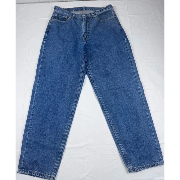 Levis 560 Loose Fit Mens Jeans Blue Denim 34x32 Medium Wash Cotton