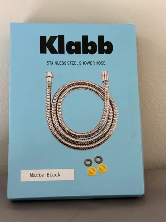 Klabb Stainless Steel Handheld Shower Hose – Matte Black – New in Box