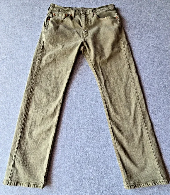 Levi's Men's 505 Jeans Mauve Green Straight Leg Red Tab 31'x28.5