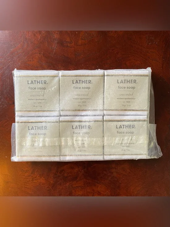 LATHER - Unscented Face Soap (6 Pack)