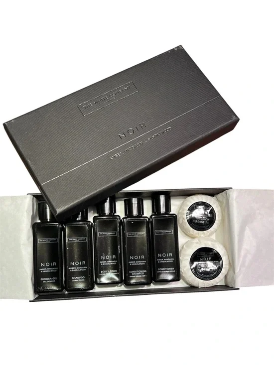 The White Company London Noir bath & body Travel Size Gift Set Box