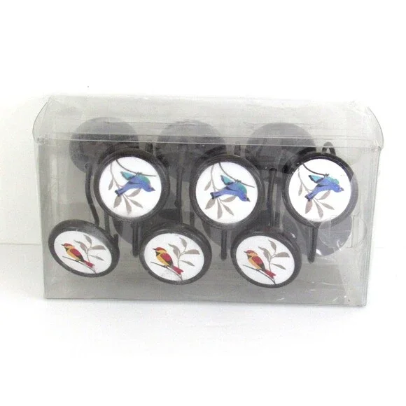 Mainstays Shower Hooks, Birds in Nature, Set of 12 NIB Bathroom Decor