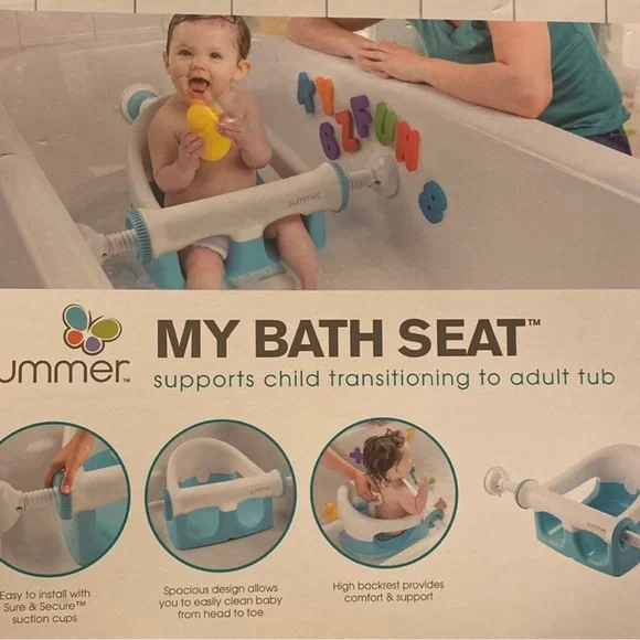 Summer My Bath Seat - Blue Baby Tub Support