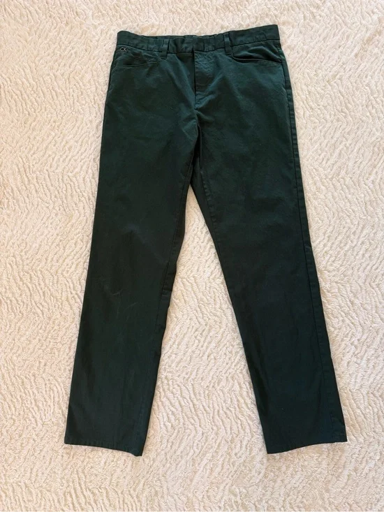 Calvin Klein Men's Dark Green Straight Fit Pants
