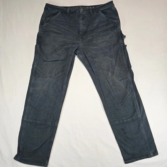 American Eagle Flex‎ Loose Carpenter Pants Mens 36x34 Dark Wash Utility Workwear