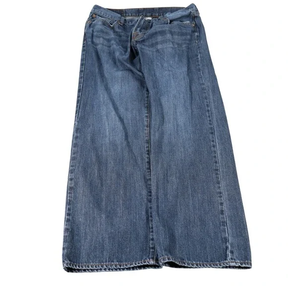 Lucky Brand Denim pants Womens 34 Blue Midi Straight‎ Mid Rise Casual Pockets