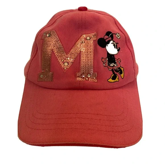 Disney Parks Minnie Pink Hat With Sparkling Pink M. EUC. Whimsical
