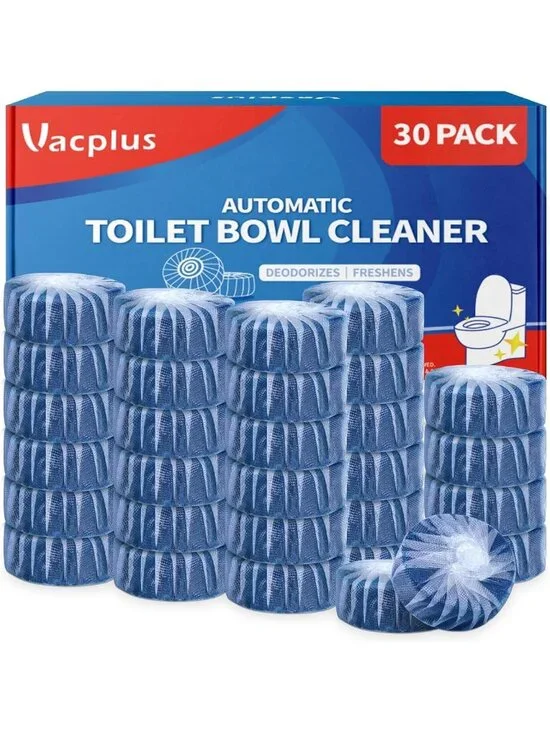 Automatic Toilet Cleaner Tablets 30 Pack - Septic Safe, Powerful Stain