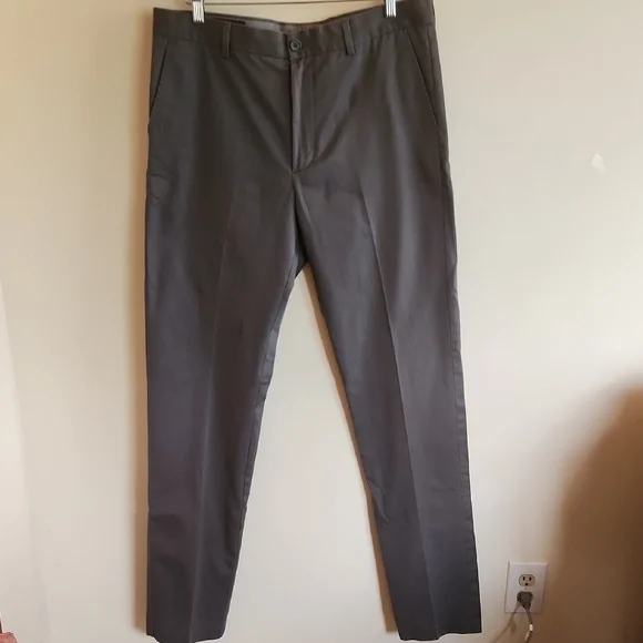 Nordstrom Men's‎ Slim Fit, Wrinkle Free Slacks.  Charcoal Gray, Size 35x36