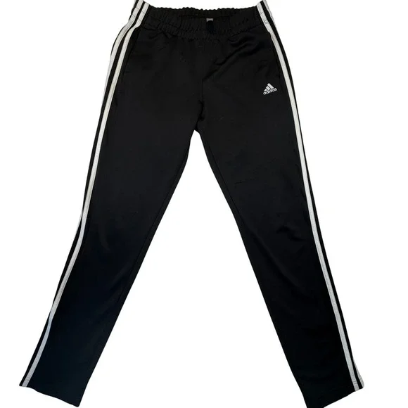 Adidas Tiro Track Pants Mens Medium Black 3-Stripe‎ Zippered Cuffs