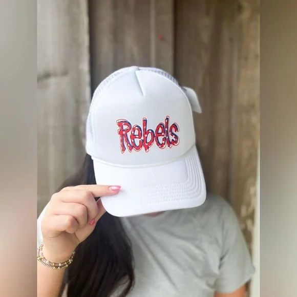 Ole Miss Rebels Polka Dots Trucker Hat Mississippi: One Size