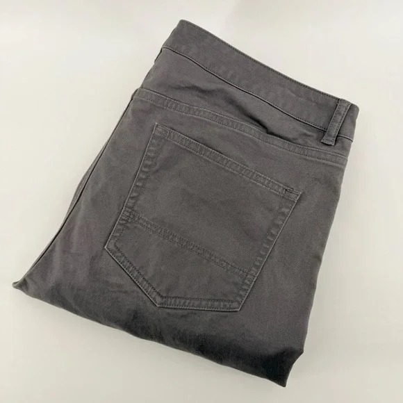UNTUCKit‎ Straight Fit 5-Pocket Pants Gray Stretch Cotton Chinos 35x32 Mens