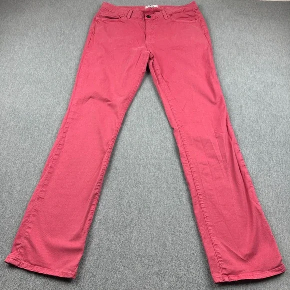 Paige Pants Mens 33 Pink Normandie Straight Leg Chino Stretch Made in USA Casual