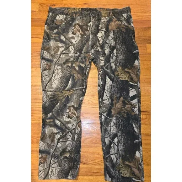 Wrangler Camo Camouflage Jeans Pants Size 44x30 AP Real Tree