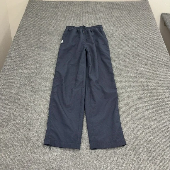 Vintage Adidas Track Pants Mens M Navy Polyester Elastic Waist Athletic Style