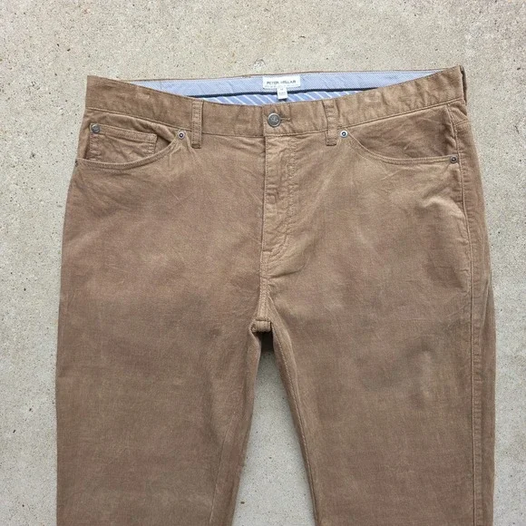 Peter Millar Corduroy‎ Pants Size 36 (Fits 38x34) Tan Superior Soft 5-Pocket