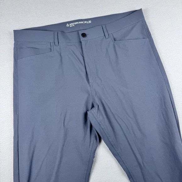 Western Rise Evolution Chino Pant Men 38x30 Blue Slim Fit Golf‎ Performance