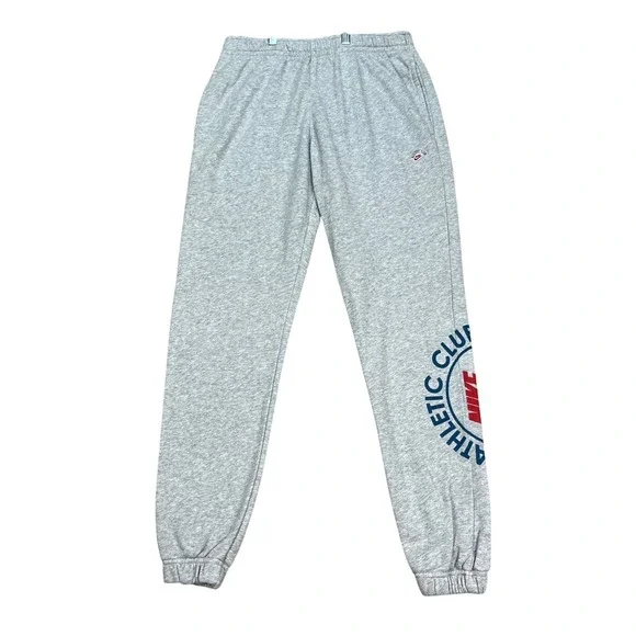 Nike Joggers‎ Mens Small Gray Stretch Waistband Athletic Club Fleece Sweatpants