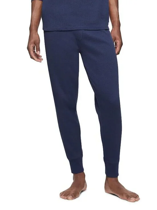 Calvin Klein Men's Thermal Lounge Sleep Joggers - Blue - XS