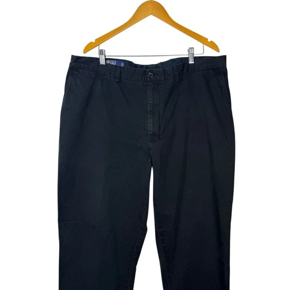 Vintage Polo Ralph Lauren Prospect Pant Men 42x32 Black Fade Cotton Chino Dapper