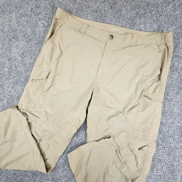 Columbia Mens Silver Ridge Convertible Cargo Pants‎ Khaki Beige 42x32 Omni-Shade