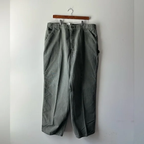 Men's Carhartt Dungaree Fit green color‎ cargo pants  size 40x32