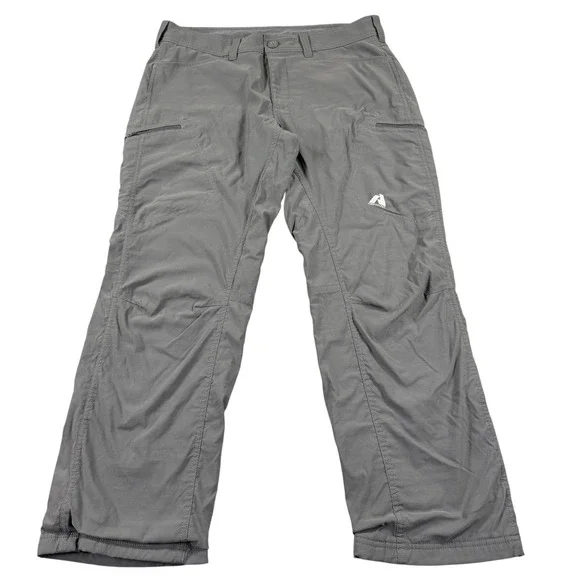 Eddie Bauer First Ascent Softshell Fleece Lined Hiking Pants Mens 36x30 Gray