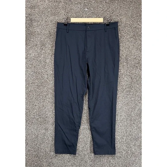 Birddogs Pants Mens 34/28 Blue Performance Stretch Chino Unlined Casual Golf