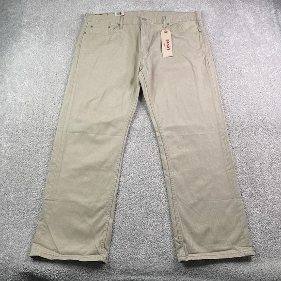 NEW Levis 559 Pants‎ Mens 40x30 Tan Khaki Relaxed Straight Twill Chino NWT