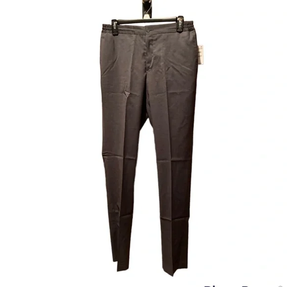 Nordstrom Men's Verona Elastic Waist Wool Trousers Grey Medium NWT