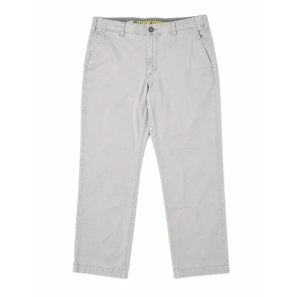 Lee Extreme Comfort Relaxed Fit Gray Chino Pants Mens 36x29 Performance Series
