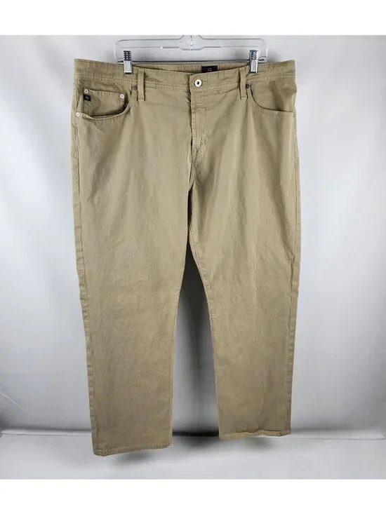 AG Adriano Goldschmied Mens 40x29 Beige/Tan The Graduate Tailored Leg Pant