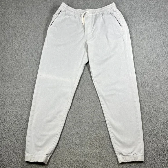 Marine Layer Saturday Joggers Mens Large Grey Athletic Fit Cotton Lyocell Pants