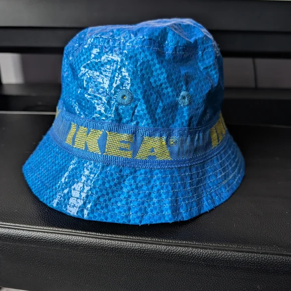 IKEA KNORVA Bucket Hat Blue Yellow FRAKTA Bag Recycled Tote Material‎ One Size