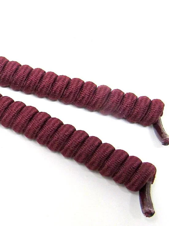 2 Maroon No Tie Spiral Laces Shoes Curly 6 to 28 inches No Headache Sun Visor