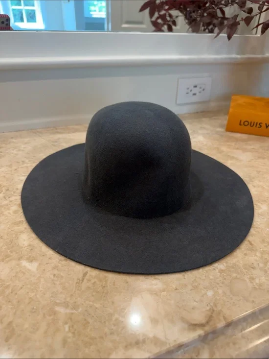 & Other Stories Navy Felt Fedora Hat