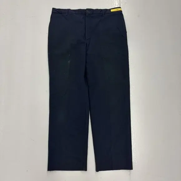 Vintage 80s Cintas Blue Canvas Workwear Chinos 38x30