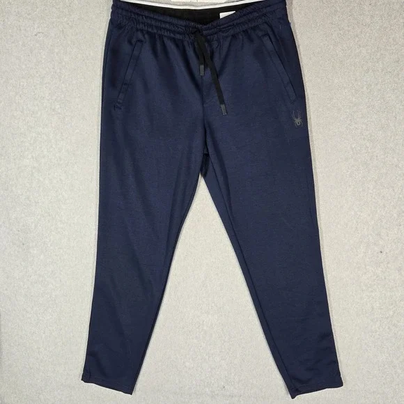 Spyder Men Activewear Pants M Navy Blue Sweats Proweb Logo Pockets 29