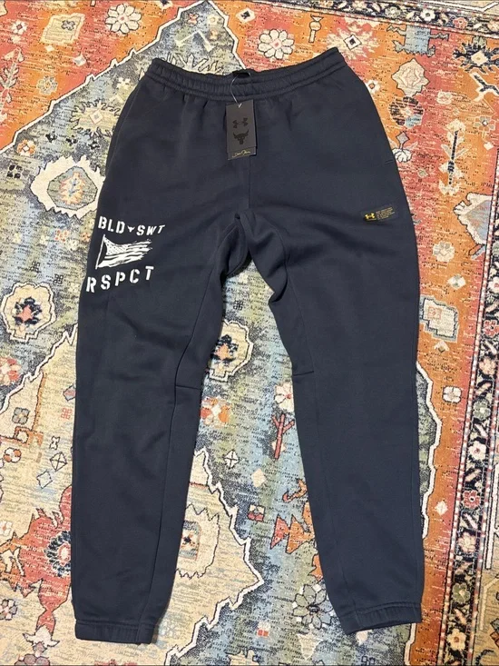 Under Armour Navy Joggers with White Graphic