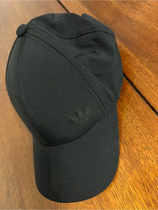 adidas Black Trefoil Curved-Brim Cap