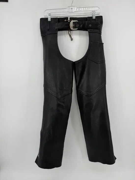 Genuine leather motorcycle chaps, Hudson Leather brand